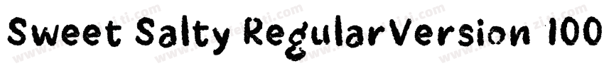 Sweet Salty RegularVersion 1000字体转换
